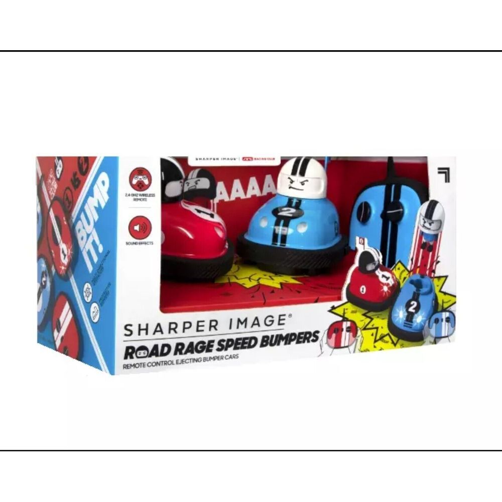Sharper Image RC Bumper‎ Cars Set – 2 Remote Control Cars with Dual Controllers - Picture 4 of 6